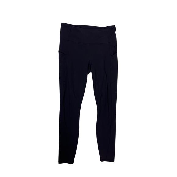 Fabletics PureLuxe Black Leggings Womens Size 8 / M High Rise Activewear Pockets - Picture 1 of 5